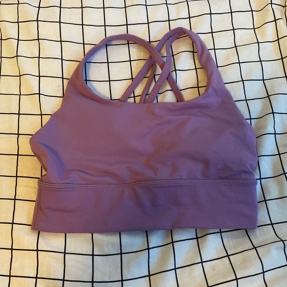vintage plum lululemon energy bra! size 4